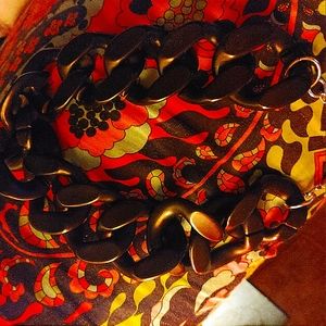 Chunky Black Plastic Necklace & Spiked Necklace